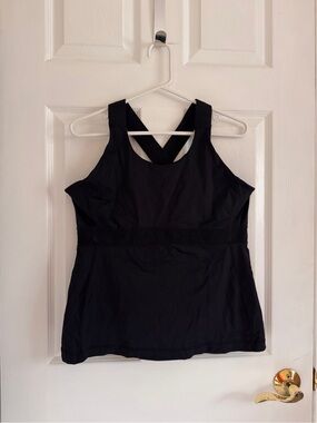 Sz 14 Lululemon Cross Back Tank Top Black